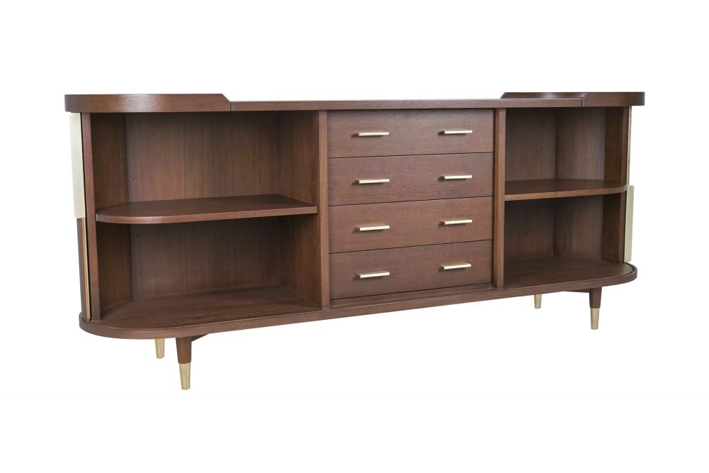 Product photograph of Bergerac Walnut Extra Large Sideboard from Choice Furniture Superstore.